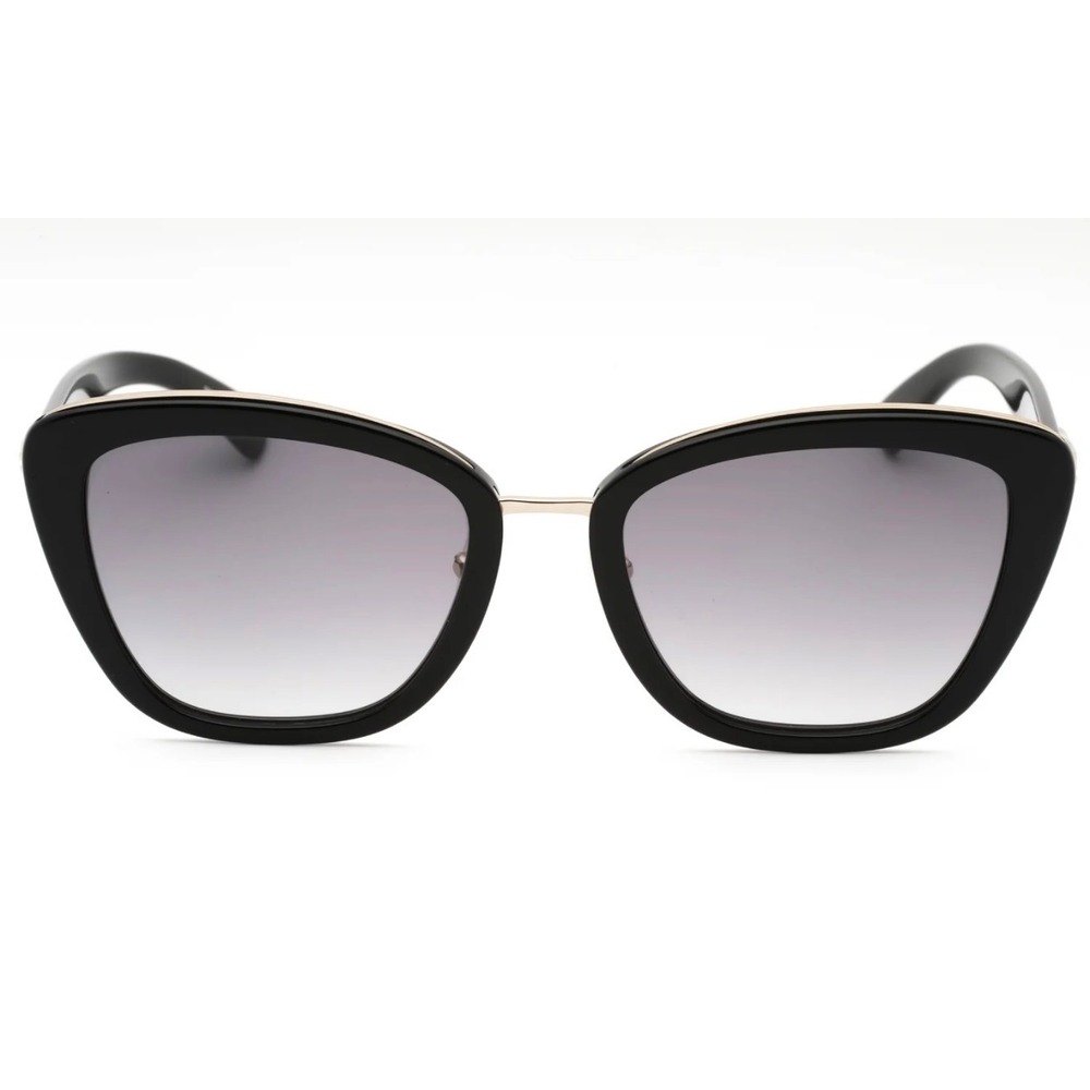 Longchamp LO687S Black Cat Eye Sunglasses Gold Bamboo Detail 001 53-19-140